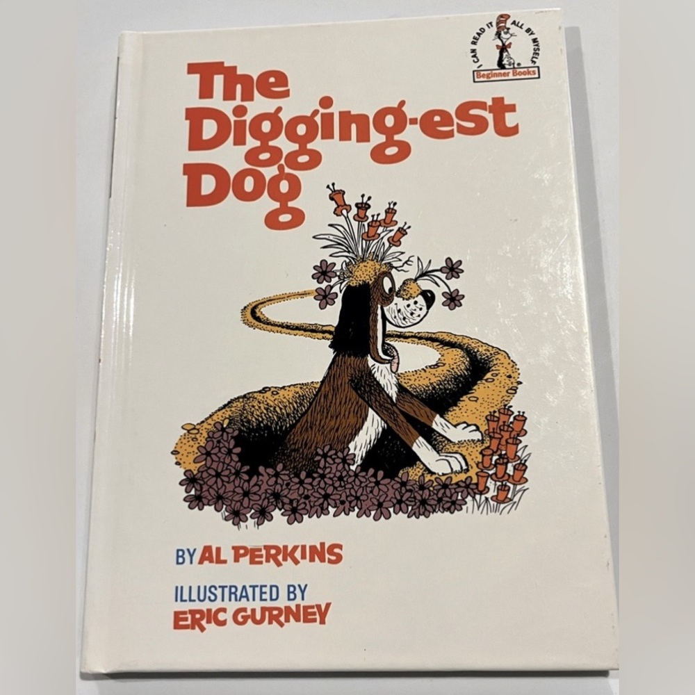 THE DIGGING-EST DOG Al Perkins hardback book AR READING kids books Dr Seuss